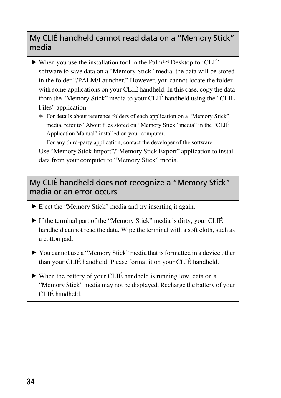 Sony PEG-NZ90 User Manual | Page 34 / 52