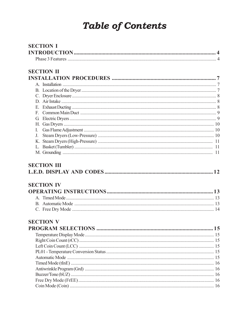 American Dryer Corp. SL31AD-15 User Manual | Page 5 / 72