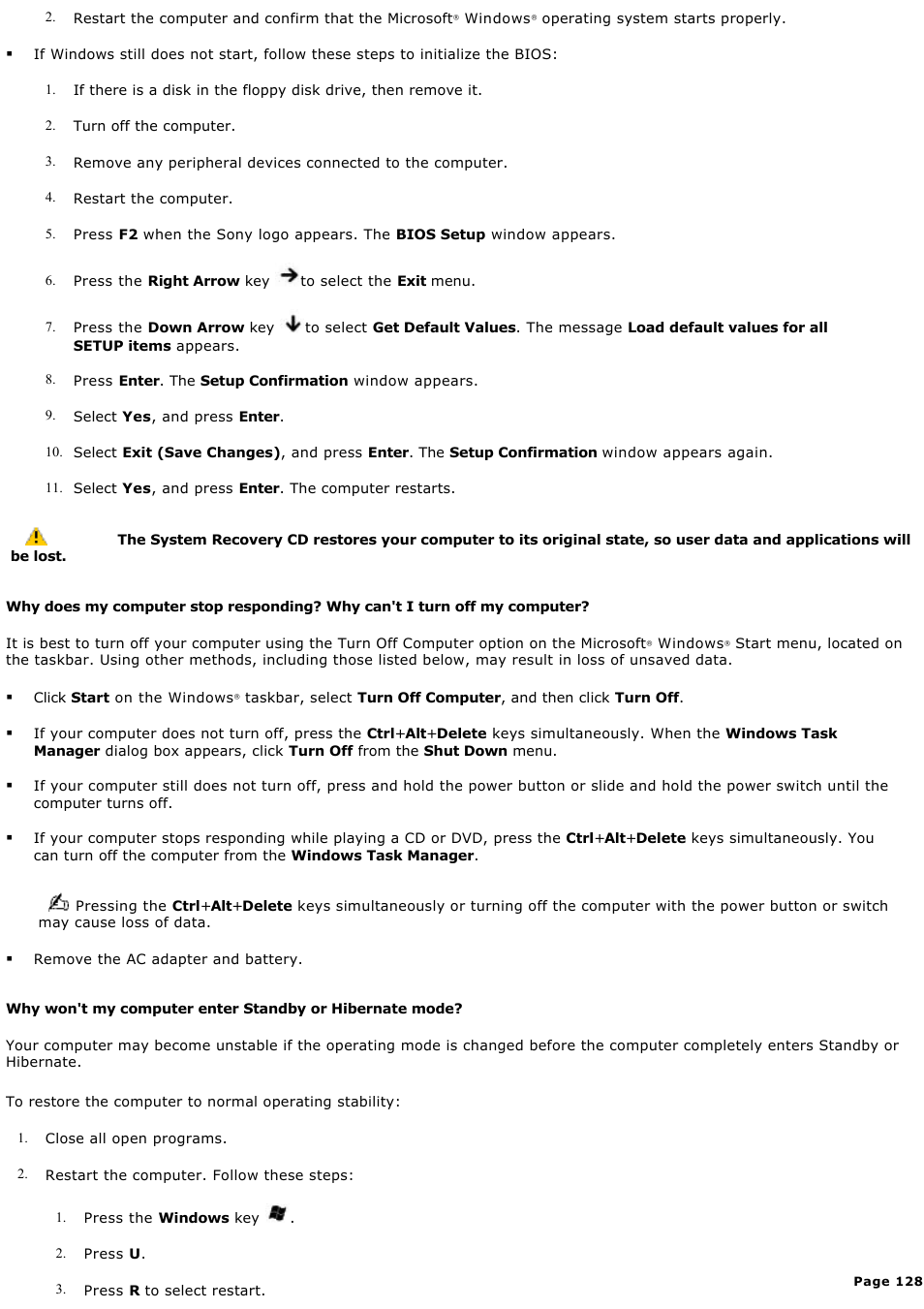 Sony PCG-FRV33 User Manual | Page 128 / 141