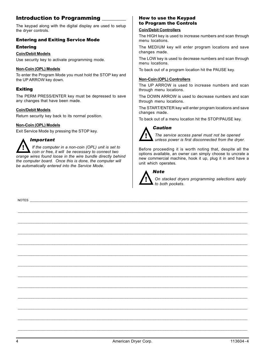 Introduction to programming | American Dryer Corp. Microprocessor 8.4 Rev 2.2 User Manual | Page 4 / 14