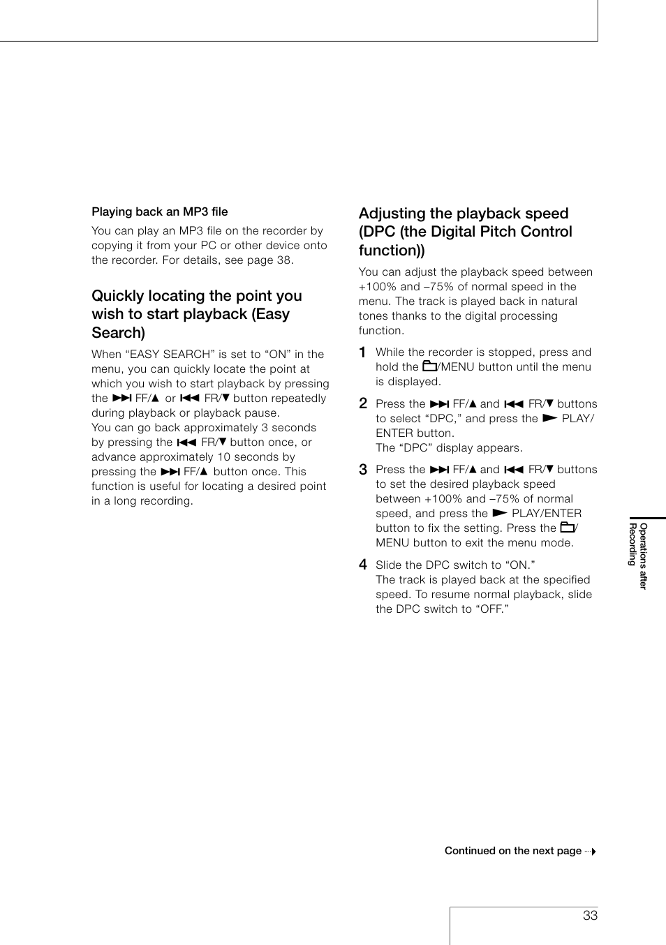 Sony PCM-D50 User Manual | Page 33 / 60