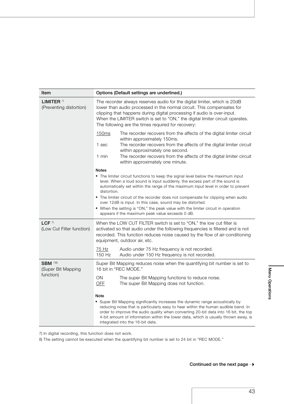 Sony PCM-D50 User Manual | Page 43 / 60