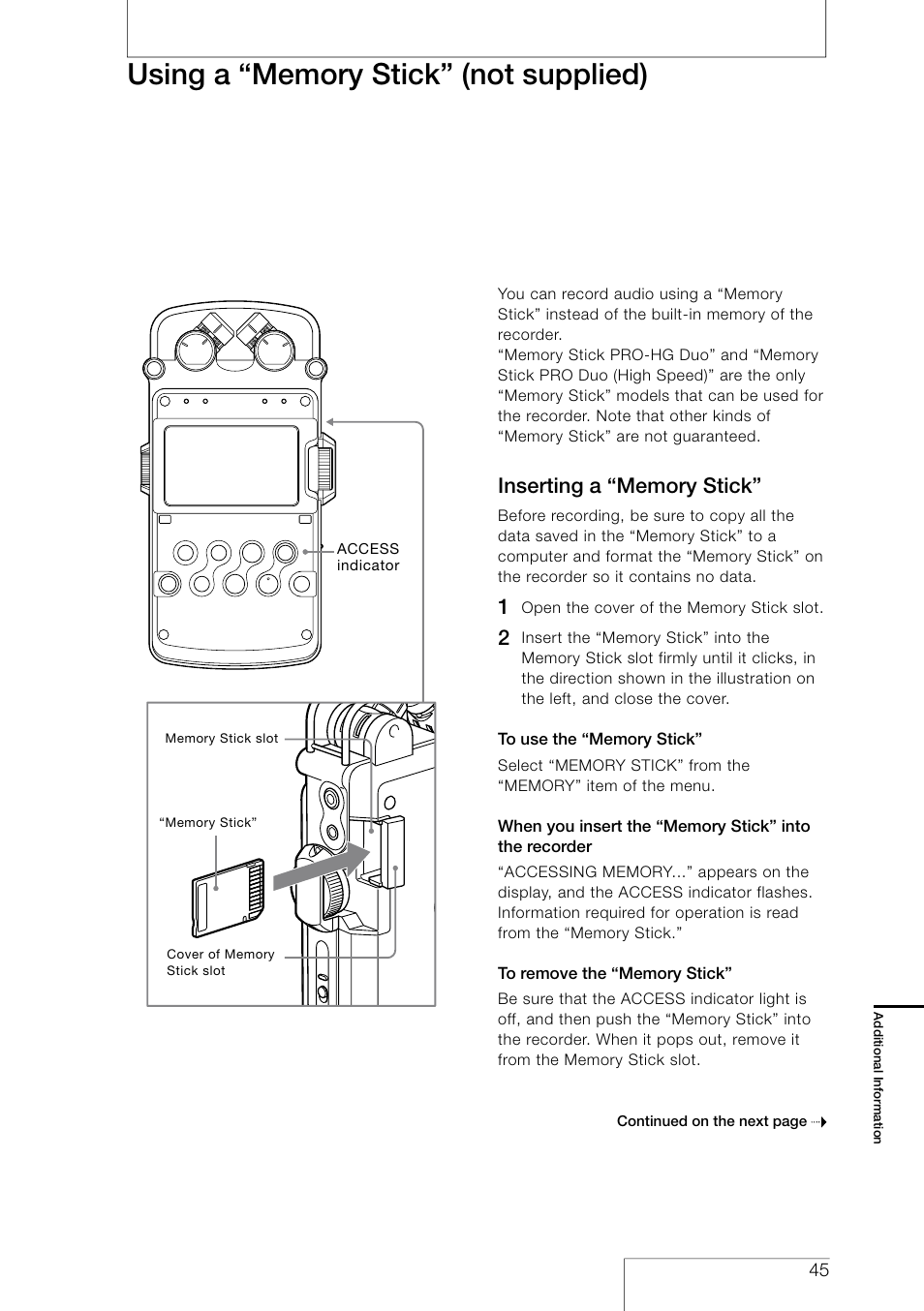 Sony PCM-D50 User Manual | Page 45 / 60