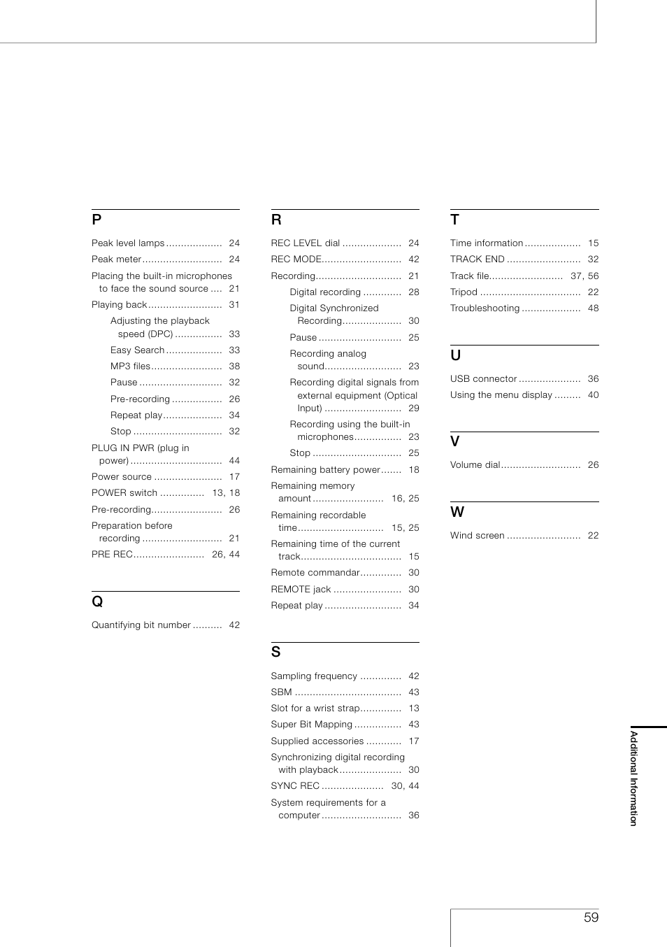 Sony PCM-D50 User Manual | Page 59 / 60
