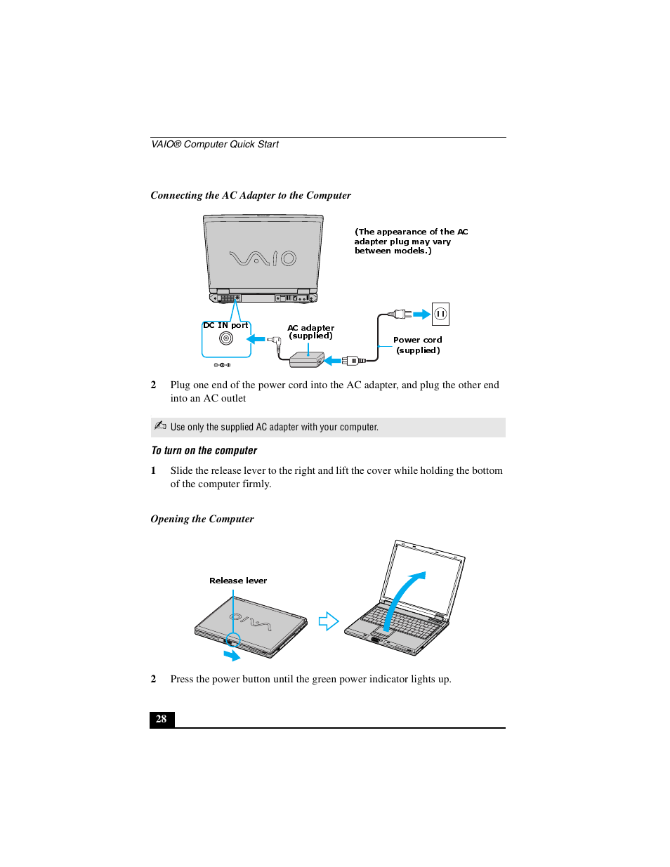 Sony PCG-GRZ530 User Manual | Page 28 / 64