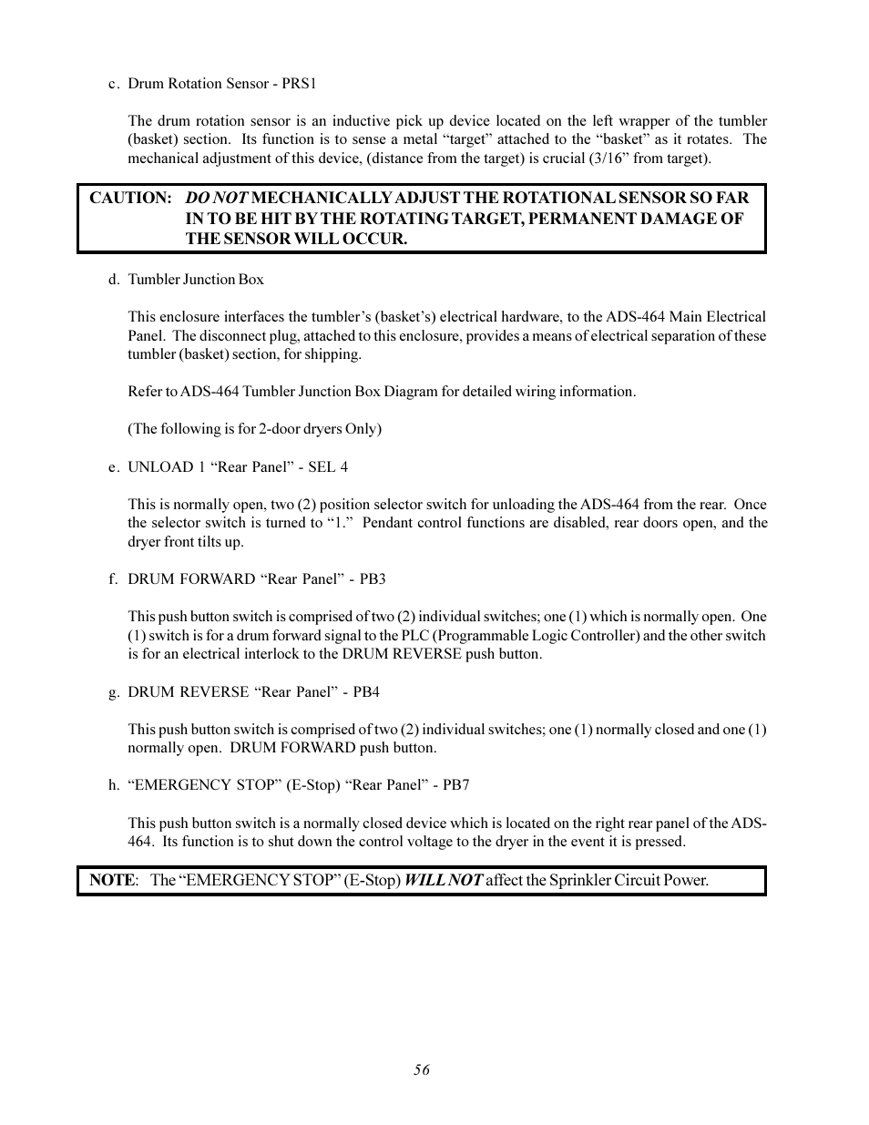 American Dryer Corp. ADS-464 II User Manual | Page 60 / 80