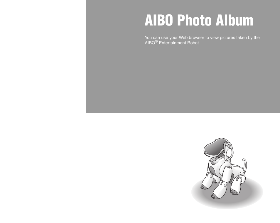 Aibo photo album | Sony ERS-7 User Manual | Page 16 / 62