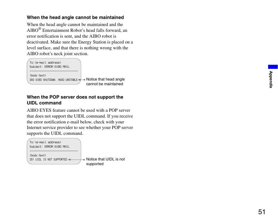 Sony ERS-7 User Manual | Page 51 / 62