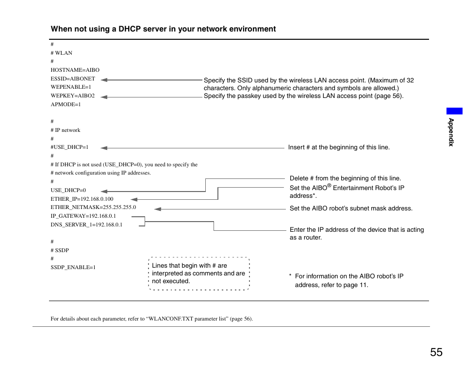 Sony ERS-7 User Manual | Page 55 / 62