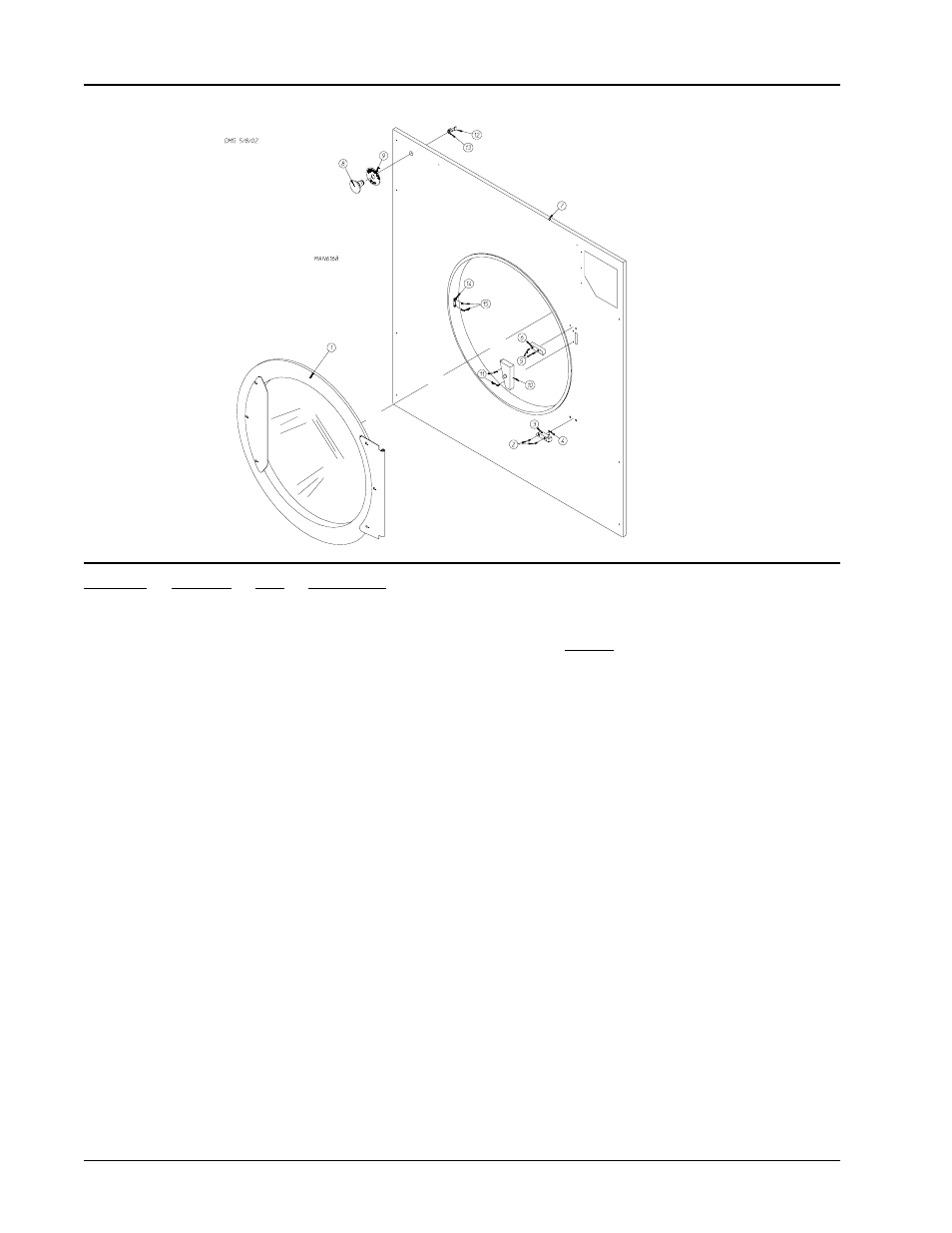 Front panel/main door assemblies | American Dryer Corp. ML-190 User Manual | Page 6 / 42