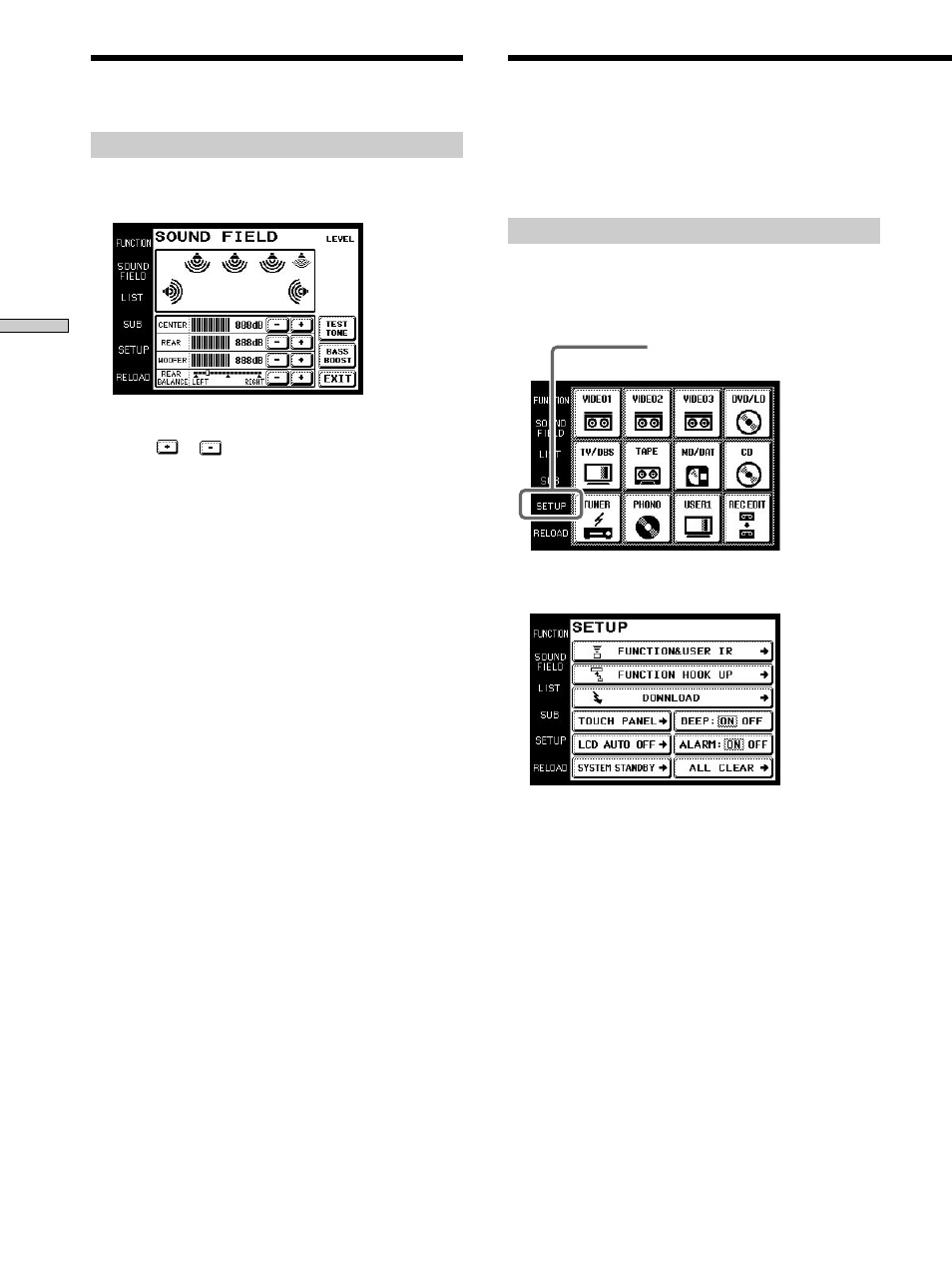 Adjusting the commander’s operating environment | Sony RM-TP501 User Manual | Page 18 / 24