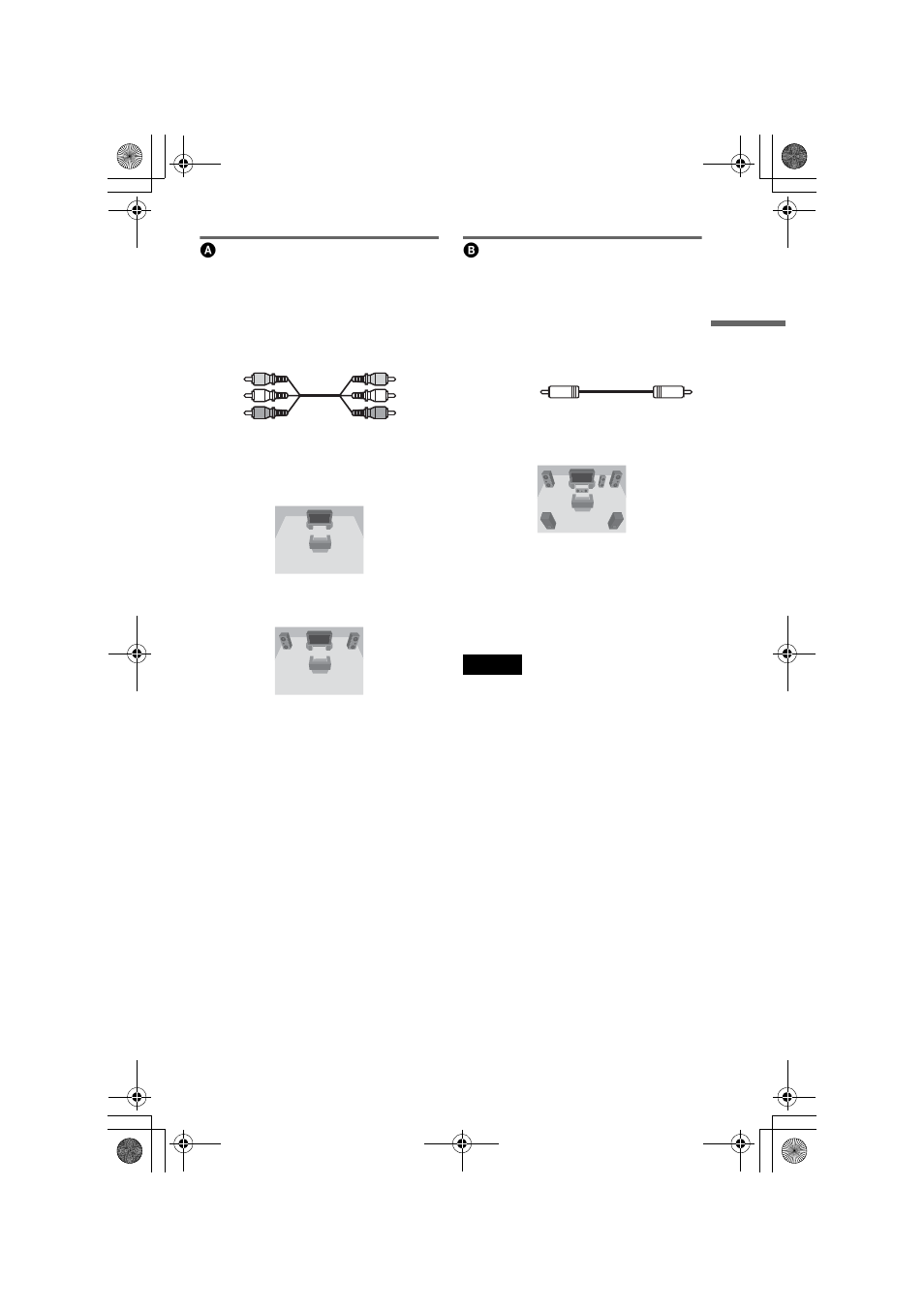 Connecting to audio l/r input jacks, Connecting to a digital audio input jack | Sony DVP-NS50P User Manual | Page 21 / 72