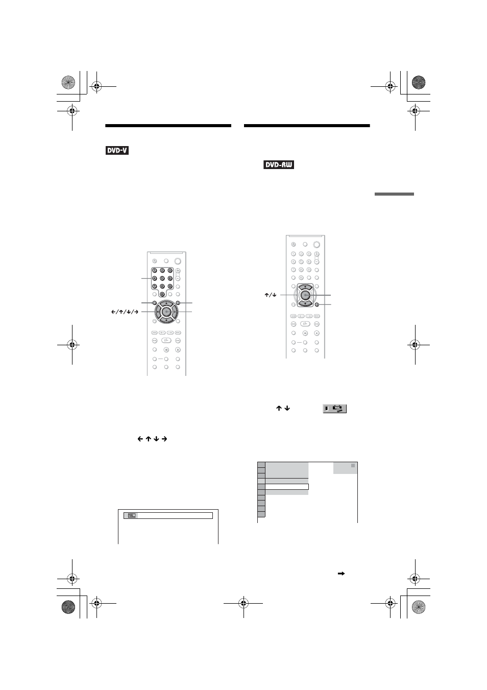 L1 - using the dvd’s menu, N (27, Using the dvd’s menu | Selecting “original” or “play list” on a dvd- rw | Sony DVP-NS50P User Manual | Page 27 / 72