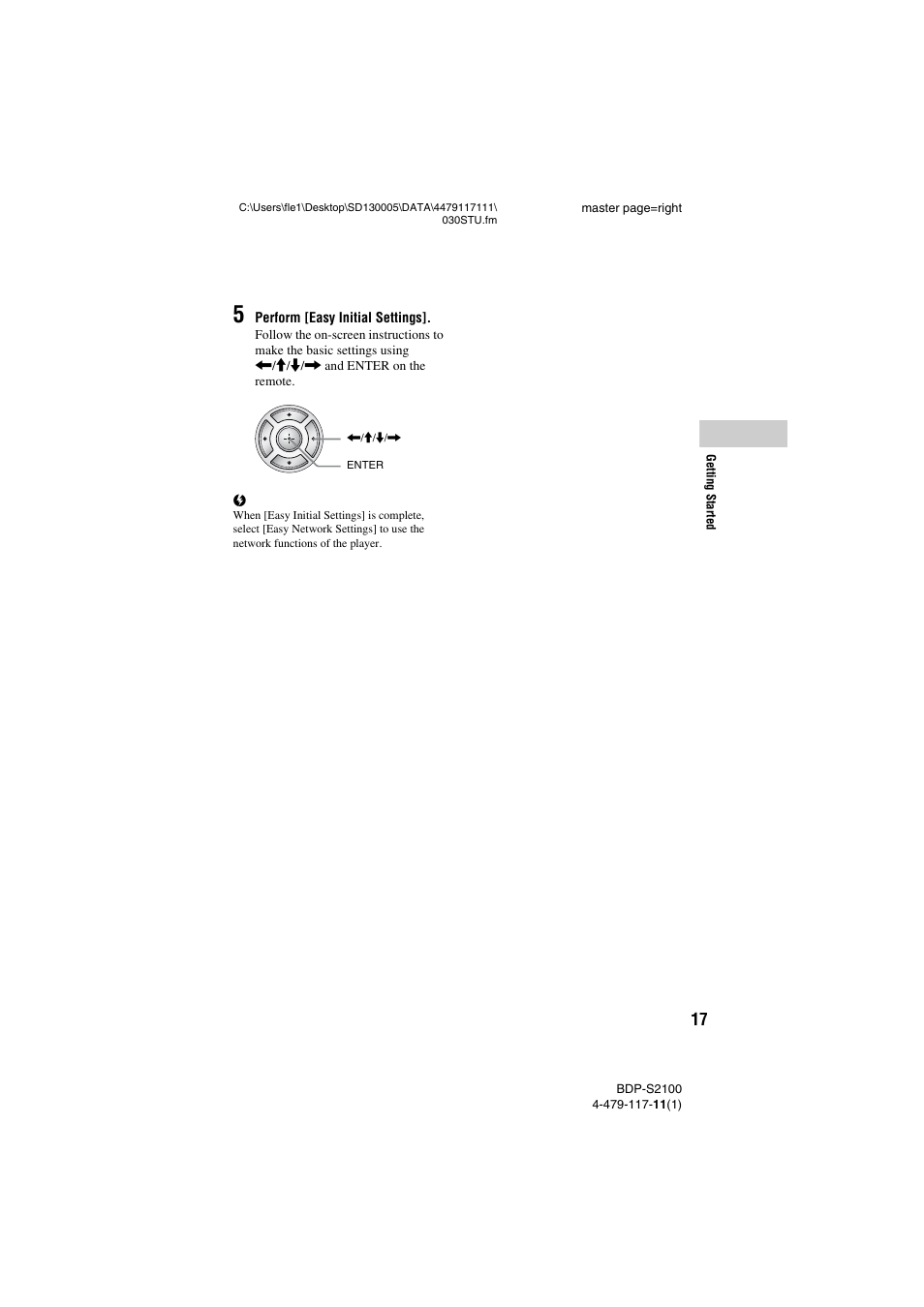 Sony BDP-S2100 User Manual | Page 17 / 44