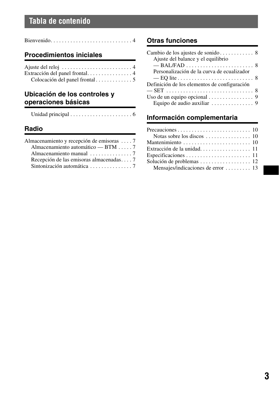 Sony CDX-GT11W User Manual | Page 15 / 28