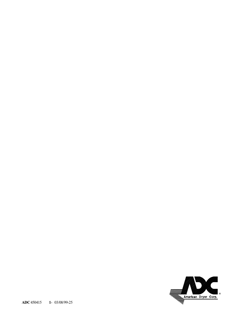 American Dryer Corp. Heat Reclaimer AD-170HR User Manual | Page 20 / 20