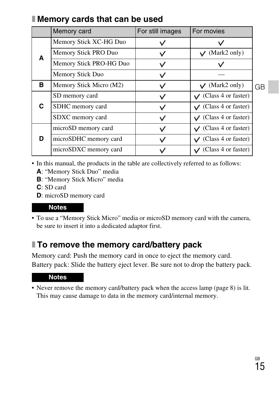Sony DSC-W730 User Manual | Page 15 / 60