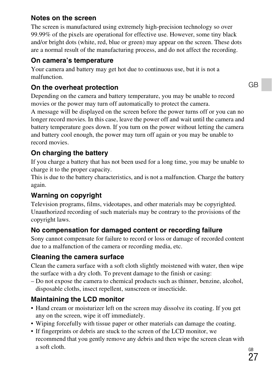Sony DSC-W730 User Manual | Page 27 / 60