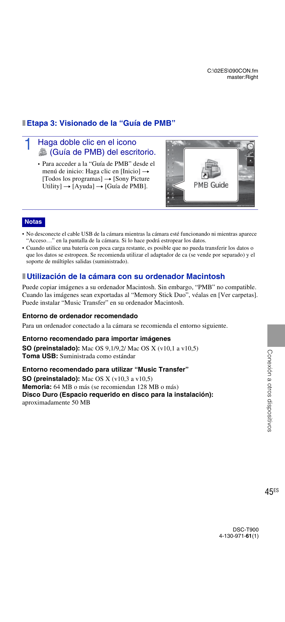 Xetapa 3: visionado de la “guía de pmb | Sony DSC-T900 User Manual | Page 107 / 124