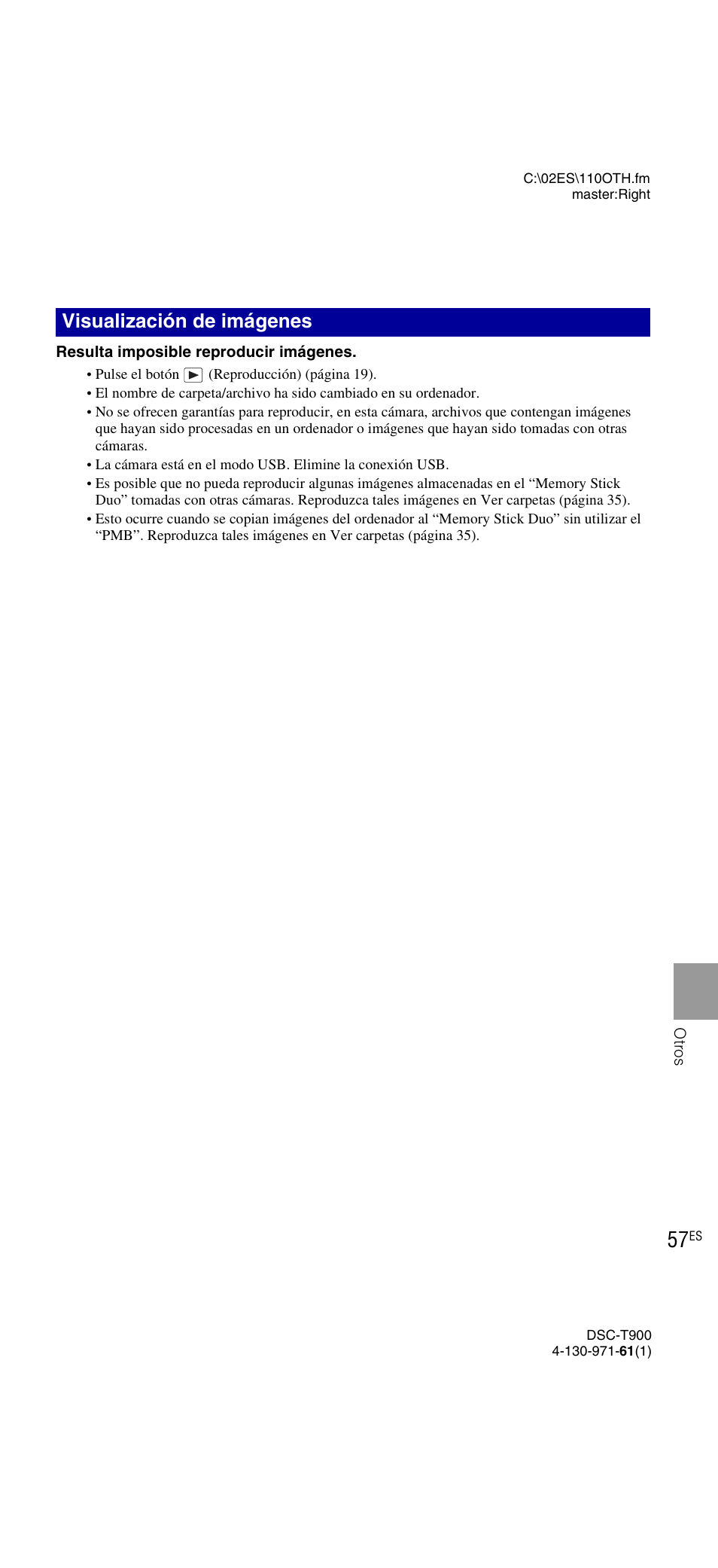 Visualización de imágenes | Sony DSC-T900 User Manual | Page 119 / 124