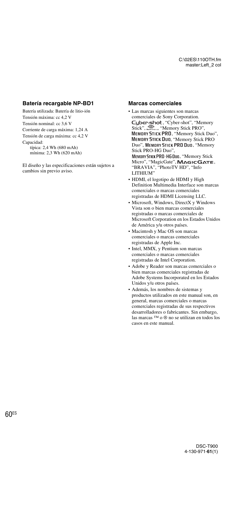 Sony DSC-T900 User Manual | Page 122 / 124