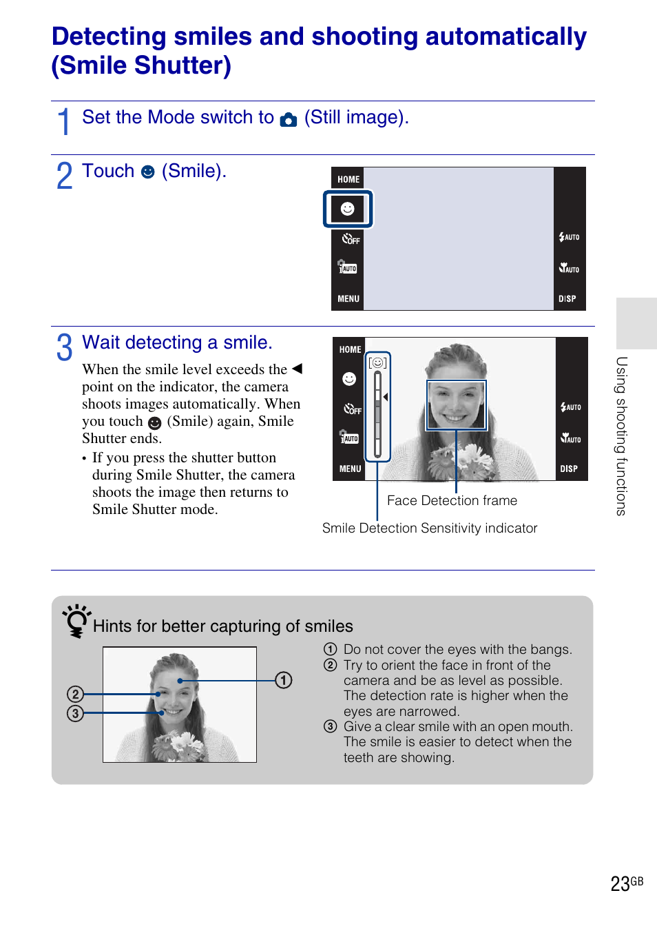 Sony DSC-T900 User Manual | Page 23 / 124