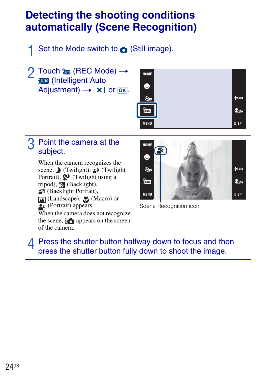 Sony DSC-T900 User Manual | Page 24 / 124