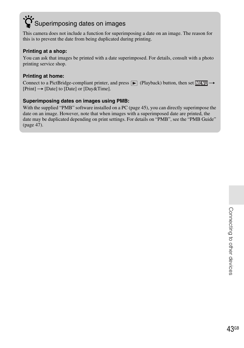 Sony DSC-T900 User Manual | Page 43 / 124