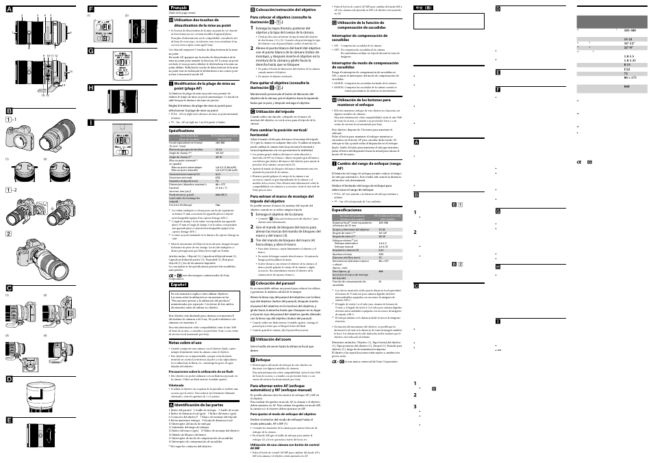 Sony SEL70200G User Manual | Page 2 / 2