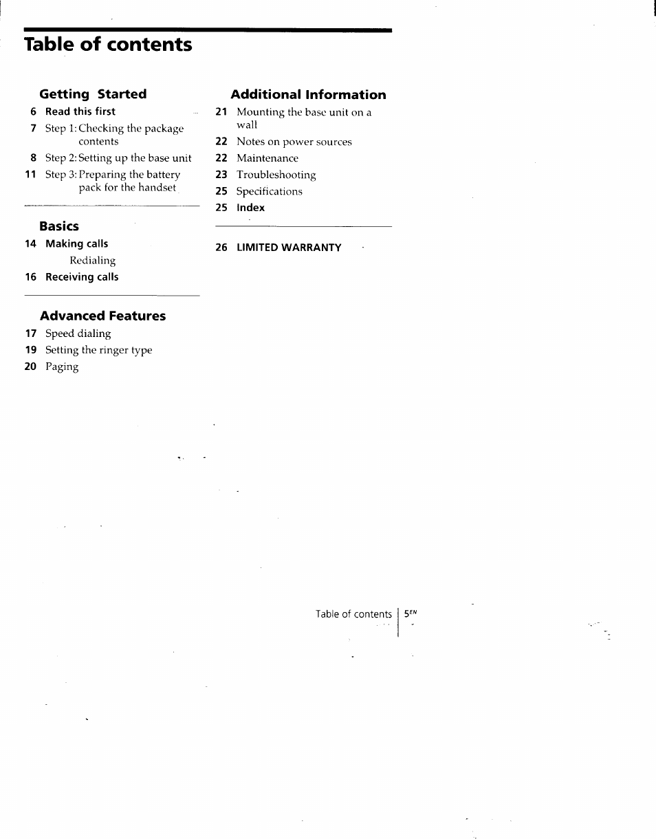 Sony SPP-930 User Manual | Page 5 / 54