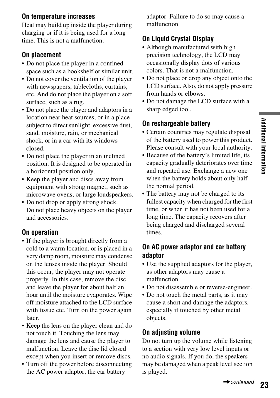 Sony DVP FX750 User Manual | Page 23 / 36