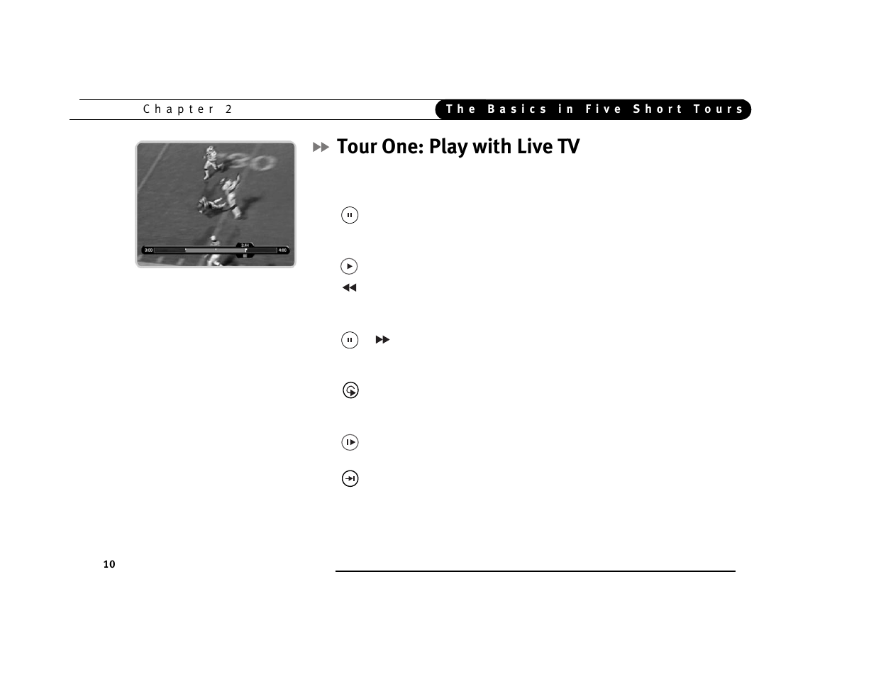 Tour one: play with live tv | Sony SVR-2000 User Manual | Page 17 / 107