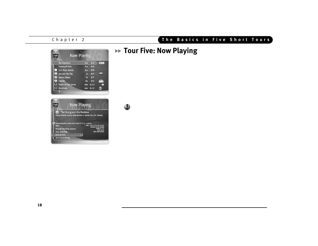 Tour five: now playing | Sony SVR-2000 User Manual | Page 25 / 107