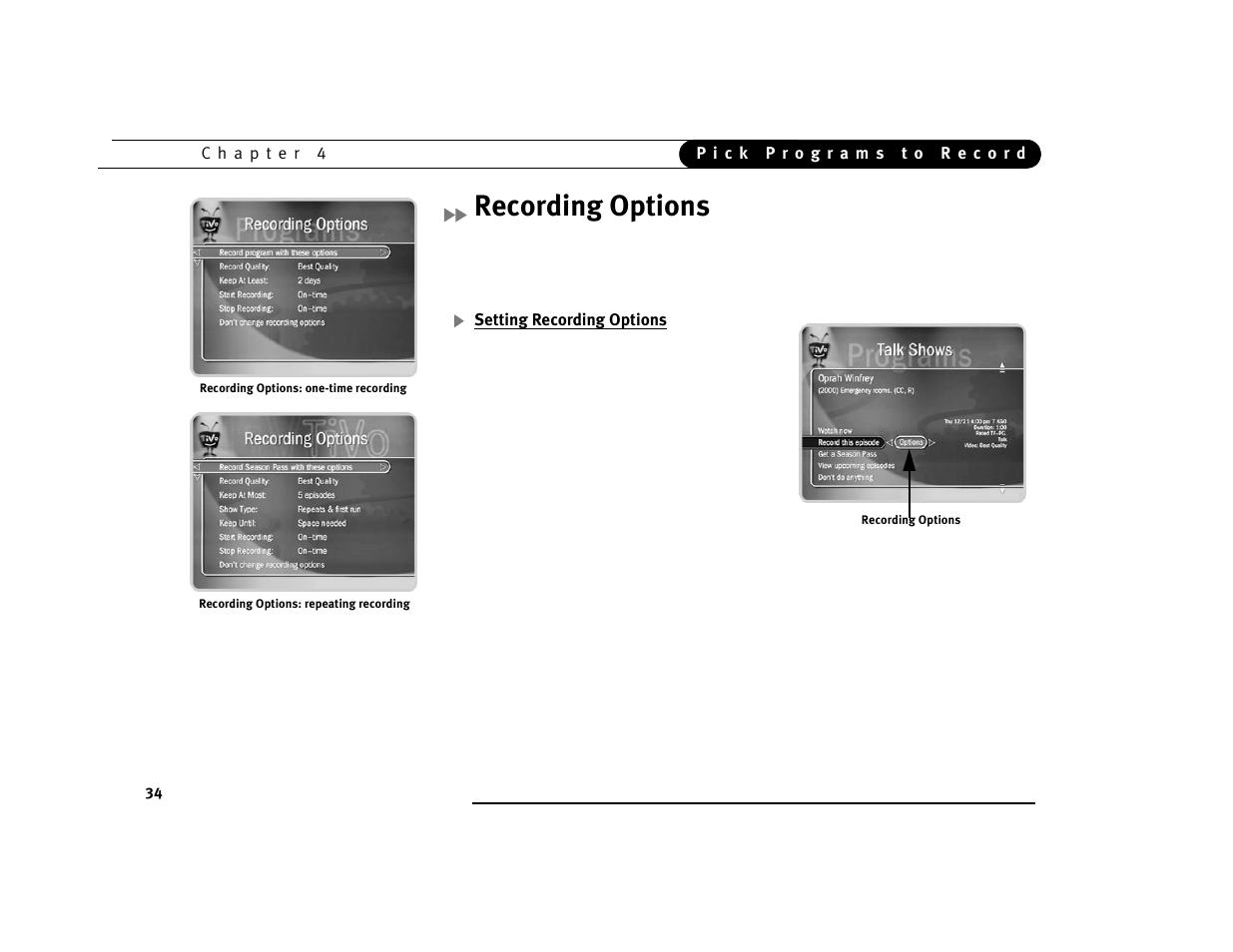 Recording options | Sony SVR-2000 User Manual | Page 41 / 107