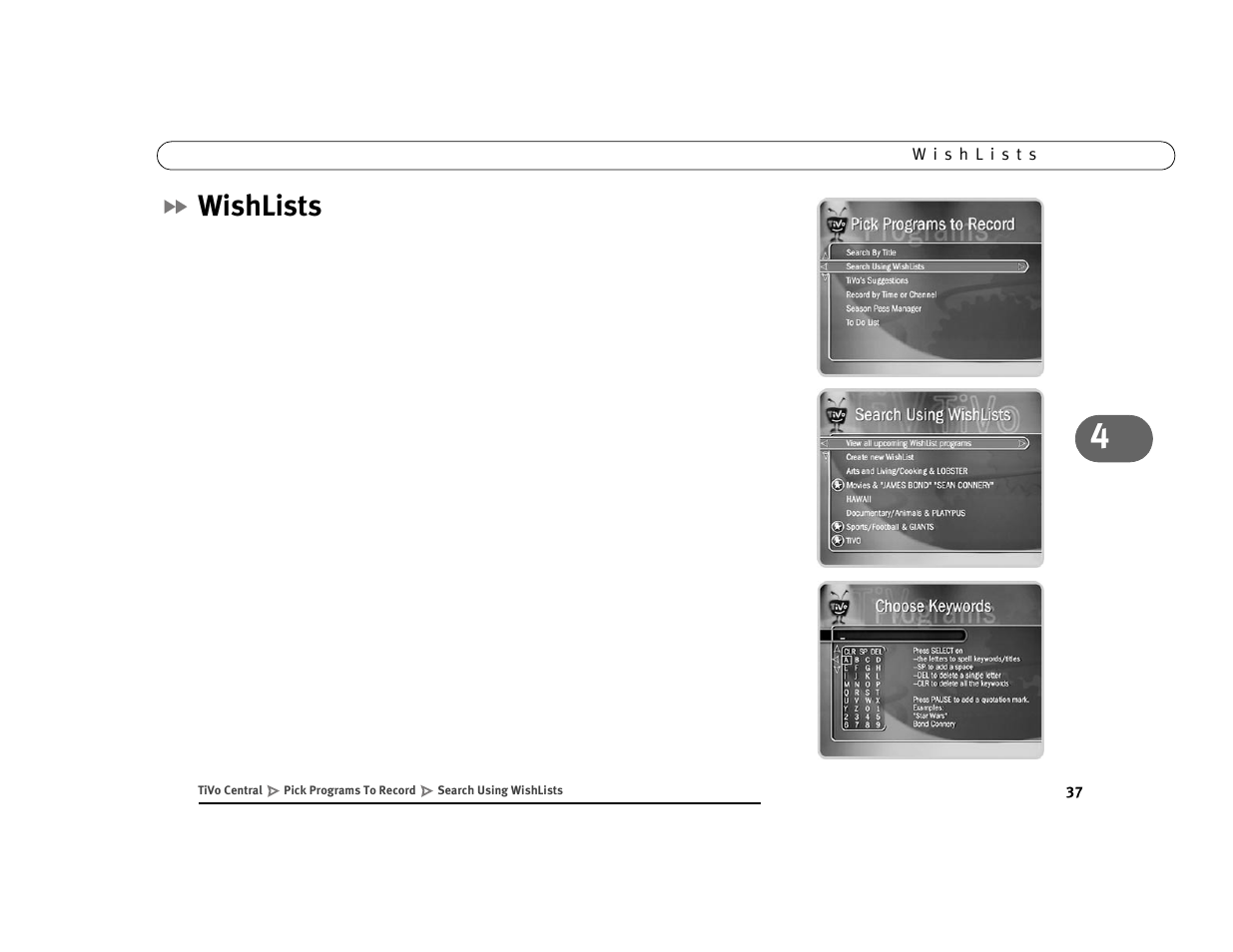 Wishlists | Sony SVR-2000 User Manual | Page 44 / 107