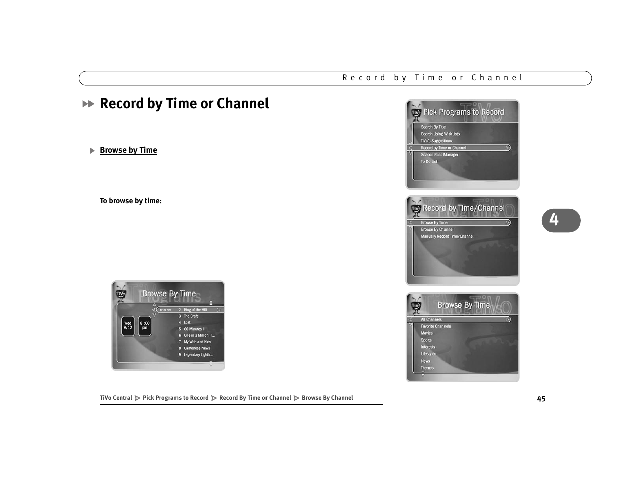 Record by time or channel | Sony SVR-2000 User Manual | Page 52 / 107