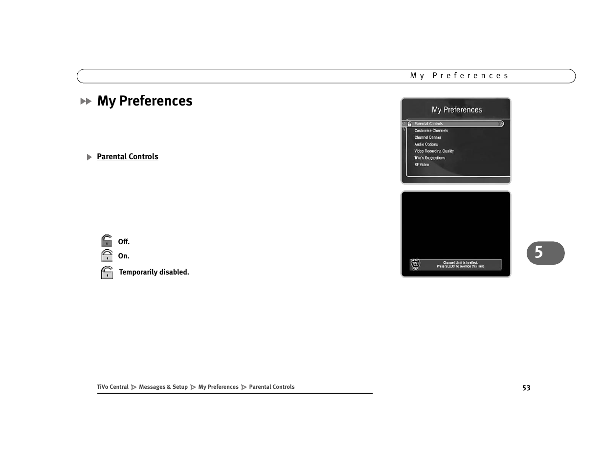 My preferences | Sony SVR-2000 User Manual | Page 60 / 107