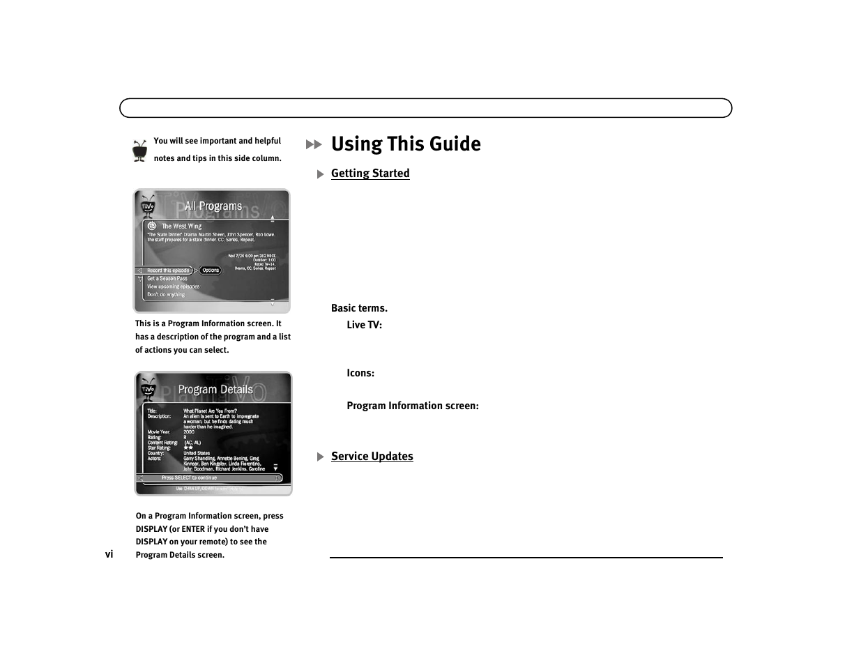 Using this guide | Sony SVR-2000 User Manual | Page 7 / 107