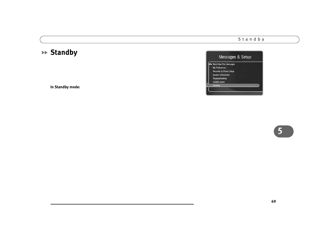 Standby | Sony SVR-2000 User Manual | Page 76 / 107