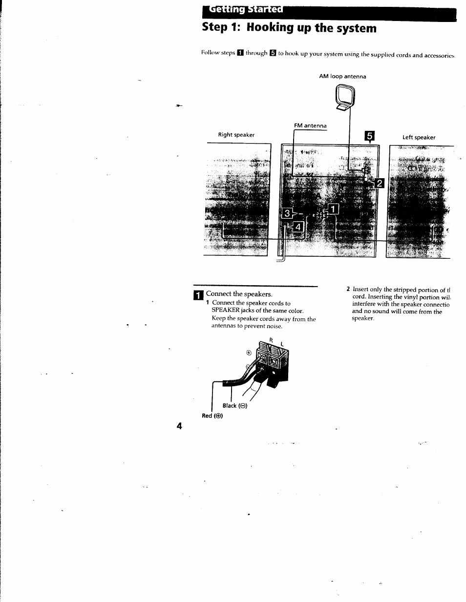 Step 1: hooking up the system | Sony LBT-G2500 User Manual | Page 4 / 35