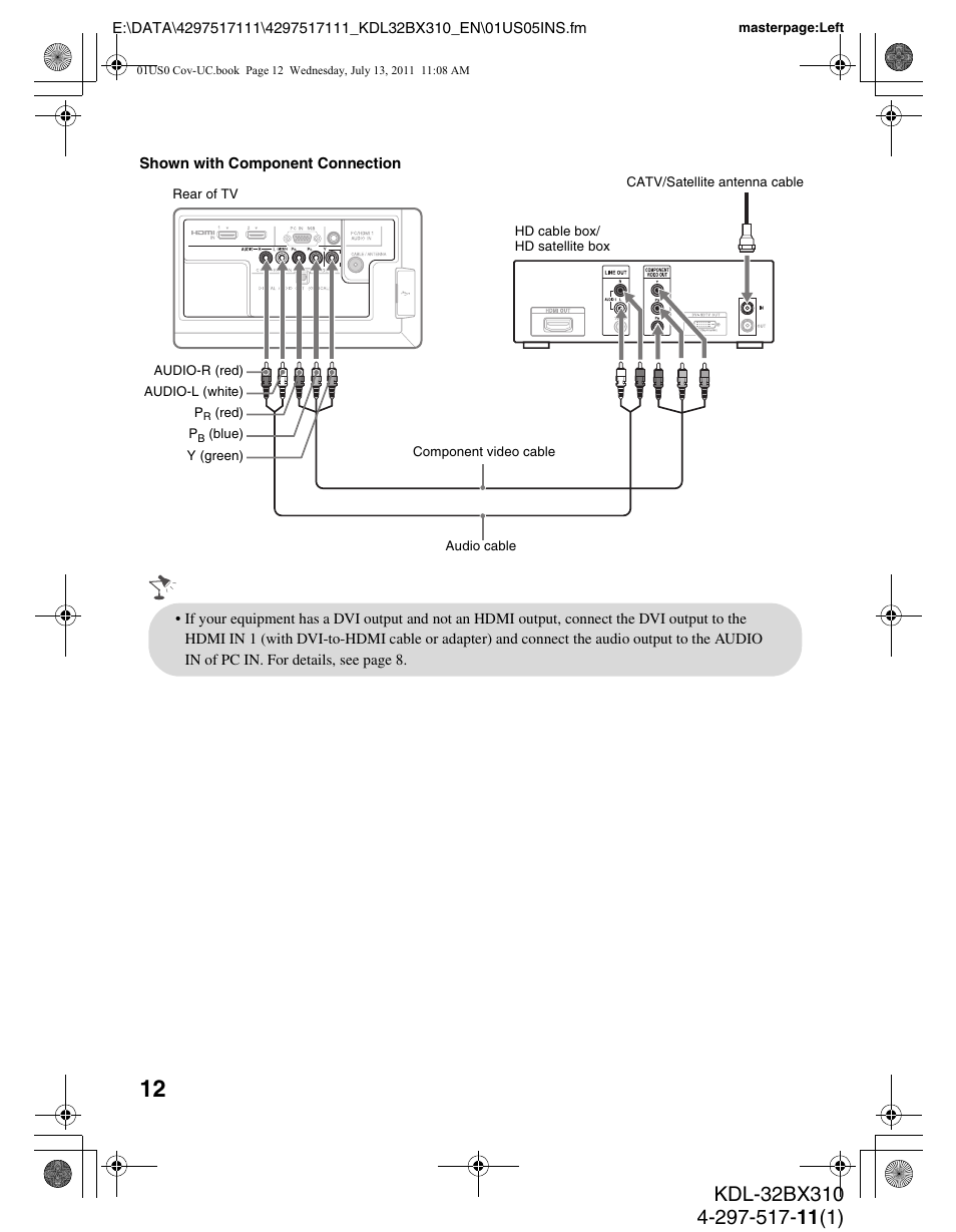 Sony KDL-32BX310 User Manual | Page 12 / 50