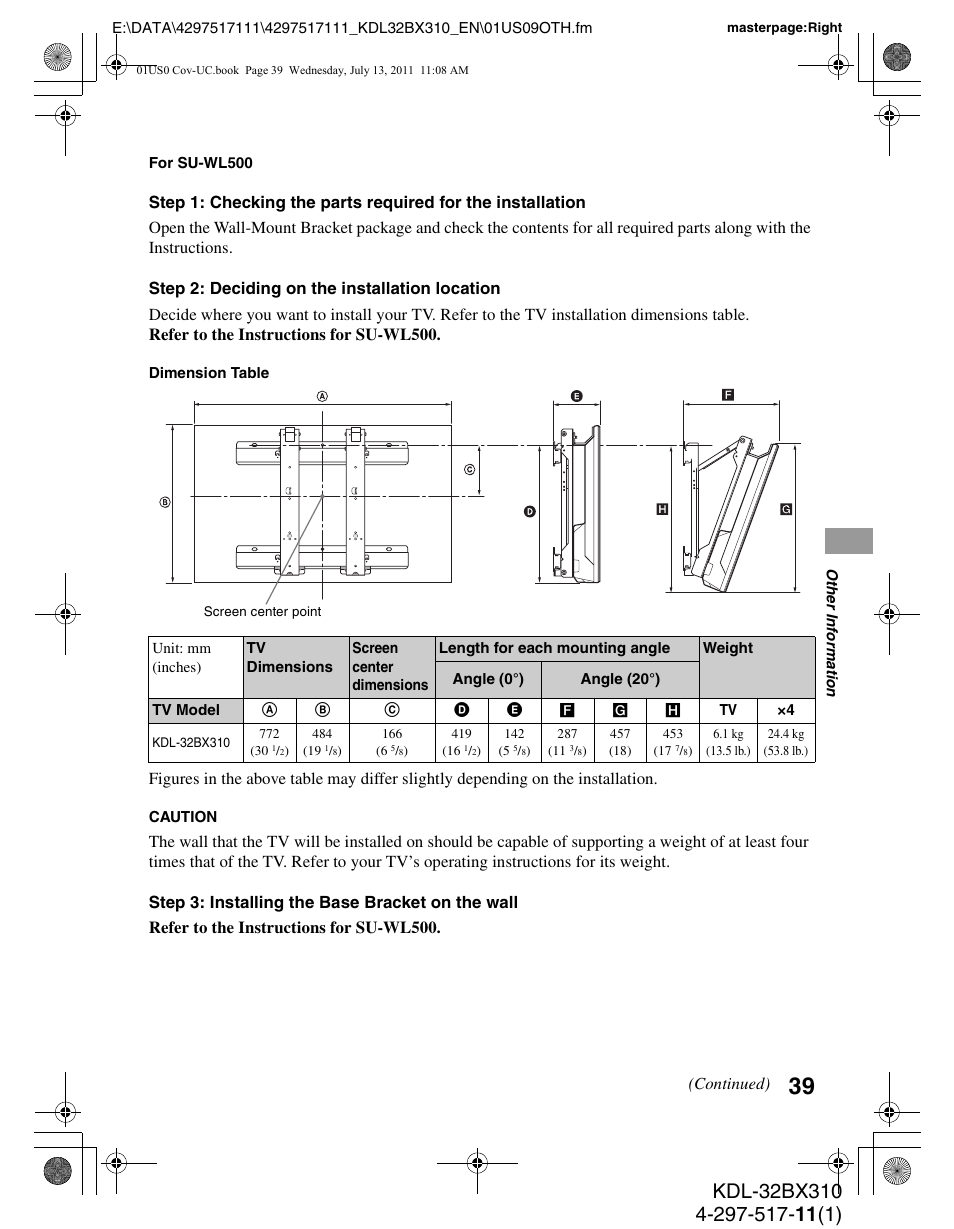 Sony KDL-32BX310 User Manual | Page 39 / 50