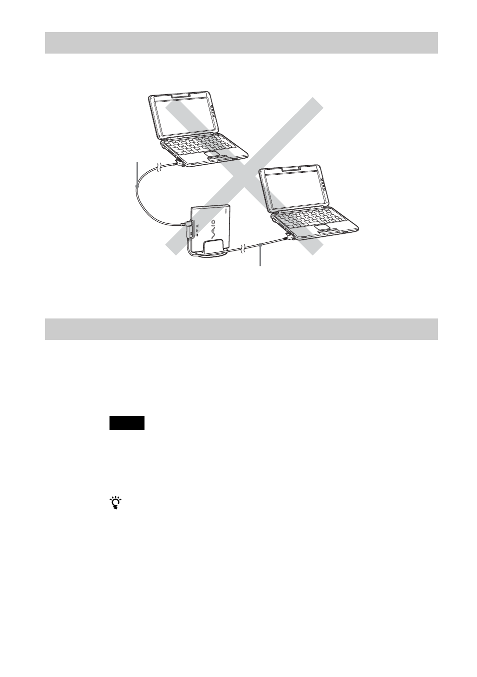 Limitations (wrong connection example), Disconnecting the drive from the notebook, Limitations (wrong connection | Example), Disconnecting the drive from the, Notebook | Sony PCGA-DDRW1 User Manual | Page 26 / 168