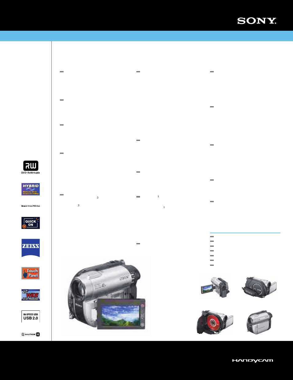 Sony DCR-DVD610 User Manual | 2 pages