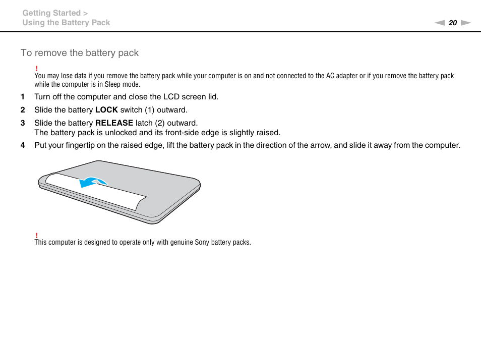 Sony VPCM111AX User Manual | Page 20 / 131