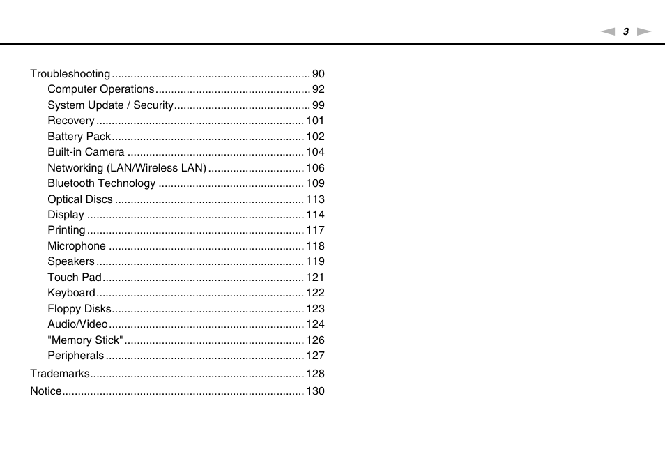 Sony VPCM111AX User Manual | Page 3 / 131