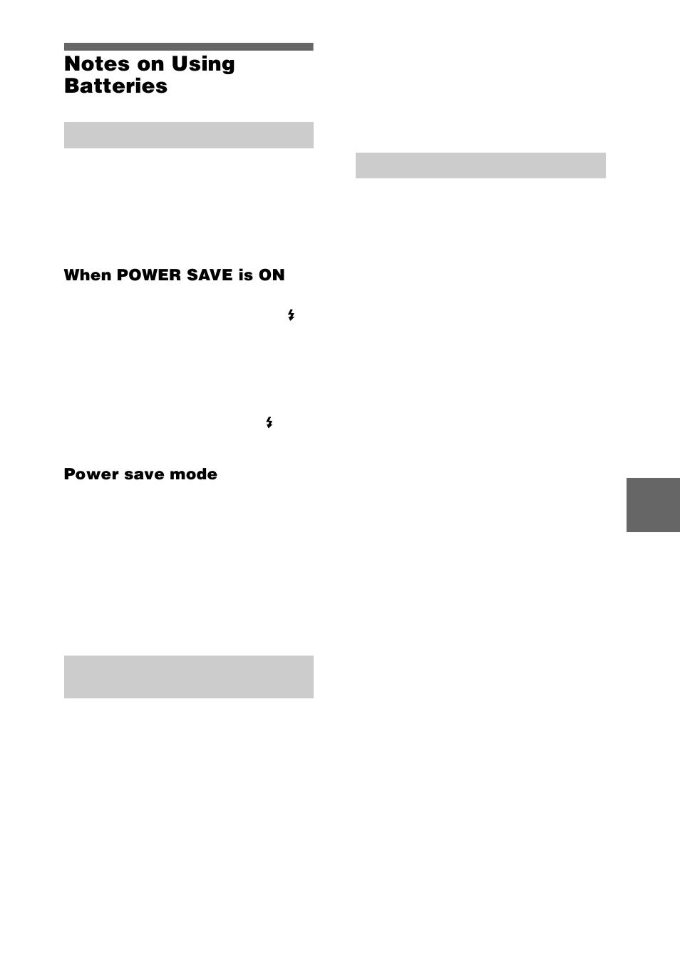 Notes on using batteries | Sony DSC-P20 User Manual | Page 85 / 88