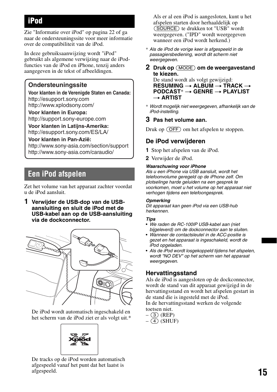 Ipod, Een ipod afspelen | Sony CDX-H910UI User Manual | Page 119 / 132
