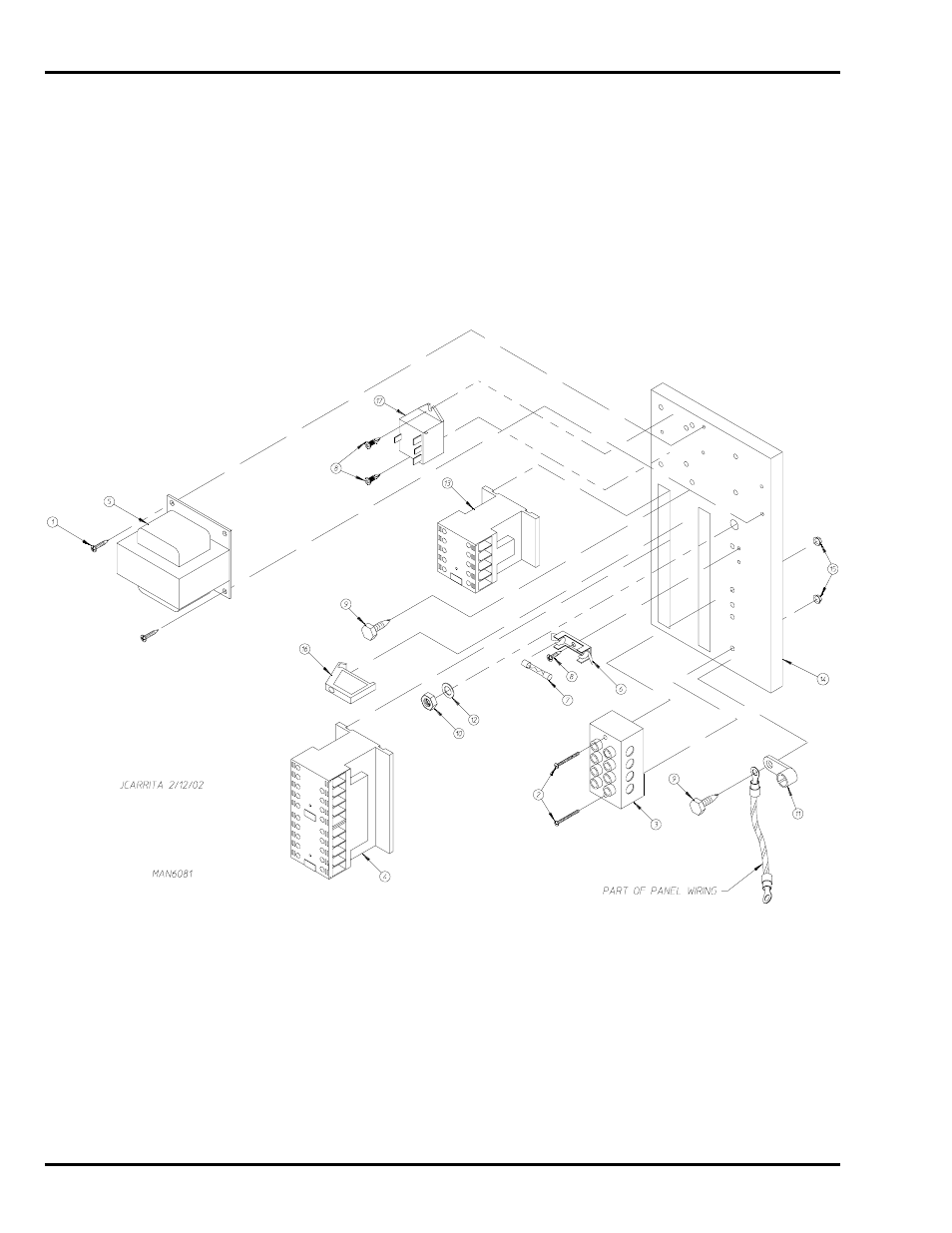 Reversing electric relay panel assembly | American Dryer Corp. D75 User Manual | Page 34 / 42