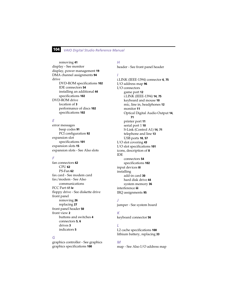 Sony PCV-E314DS User Manual | Page 112 / 114